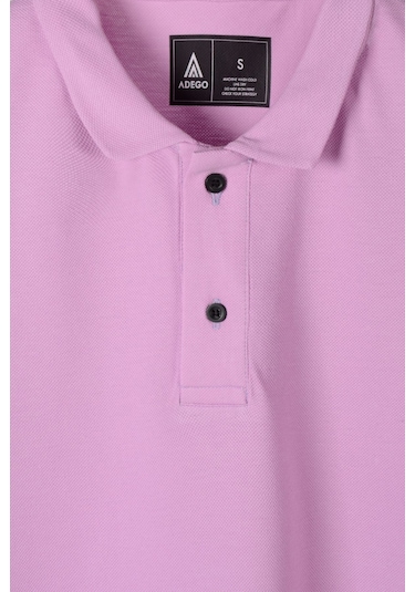 Erkek Lila Slim Fit Polo Yaka T-shirt Lila