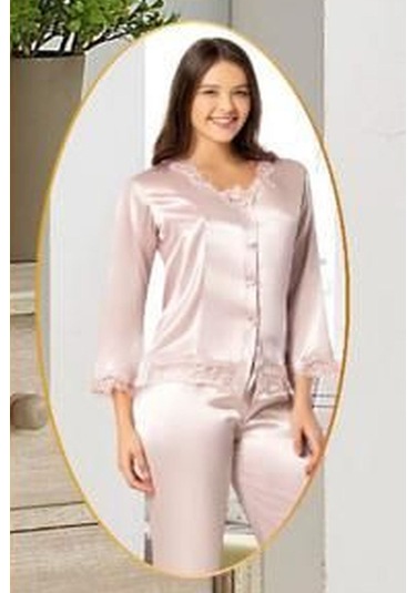 Xses 1005 Kadın Çeyizlik Saten 6'lı Takım-pudra Pudra