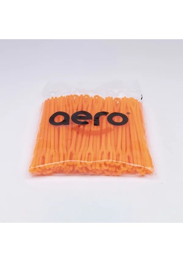 Aero Çuvaldız Plastik Geniş Delik Kısa 17 cm 100 Adet Turuncu