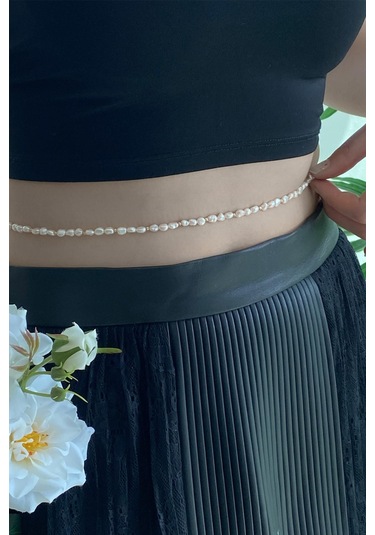 7,5 Mm Barok İnci Dorikalı Kemer Gümüş