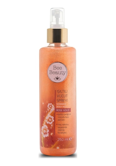 Bee Beauty Rose Gold Işıltılı Vücut Spreyi 250 ML