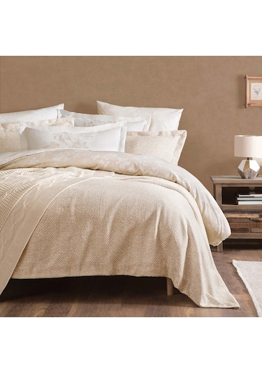 Yataş Bedding Etta Çift Kişilik Fall Winter Çeyiz Seti 8 Prç Bej (516046824) Bej