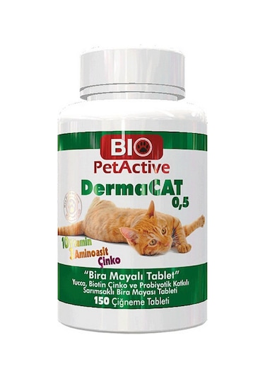 Bio Petactive Dermacat Kediler için Sarımsaklı Maya Tableti 150'li