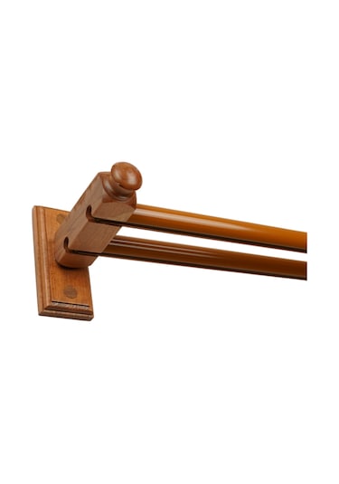 Cenova S Pile Ve Perde Düğmesi Uyumlu Çetray Çift Raylı Modern Ahşap Rustik Meşe 125 Cm Meşe