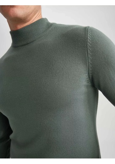 Sergio Tex Boğazı Olmayan Sıcak Kazak 51340927 Koyu Zeytin Yeşili