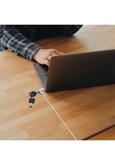 2 Takım Dizüstü Bilgisayar Kilit Kablosu 120 Cm Anahtarlı Bilgisayar Güvenlik