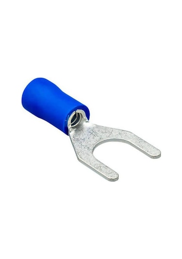 50 Adet Çatal Tip Kablo Ucu 1.5-2.5mm M5 Mavi Renk