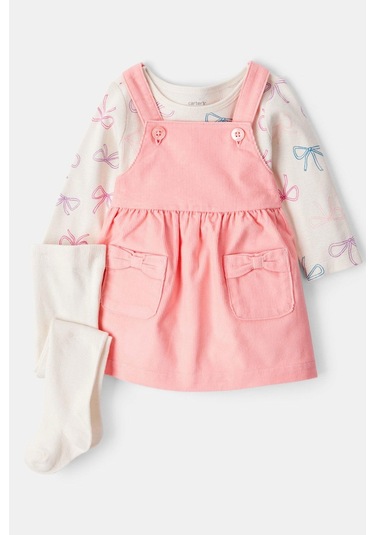 Kız Bebek Salopet Set Ctr-1t567310 Pembe