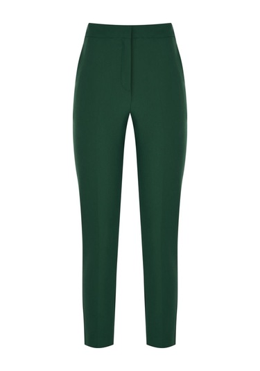 Kadın Yüksek Bel Klasik Pantolon Frn2054 Yeşil