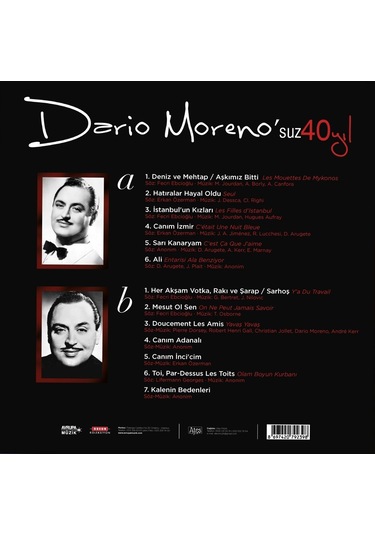 Dario Moreno'suz 40 Yıl Lp Plak