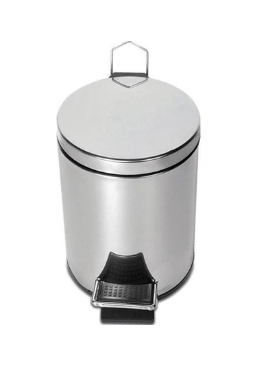 Omnisoft Plx3700-303 Krom Pedallı Paslanmaz Çöp Kovası 3 Lt
