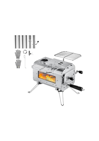Kingcamp Surefire Stove M Bushcraft Premium Kamp Sobası Gümüş
