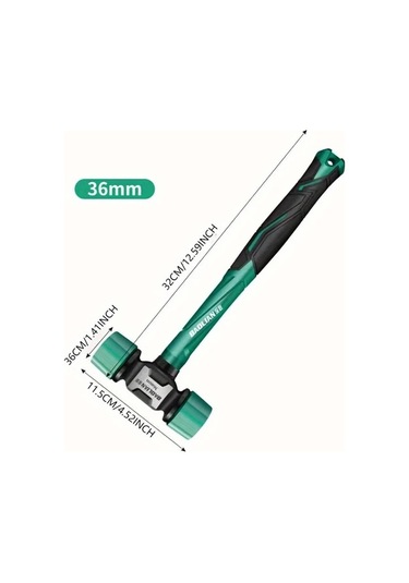 Willowhaven Kaymaz Tutamaklı 27mm Kauçuk Çekiç Dayanıklı Metal Başlı Zemin & Fayans