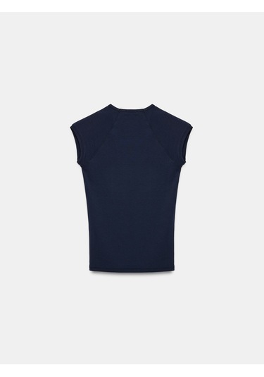 Dilvin 32894 V Yaka Fit T-shirt-k.lacivert