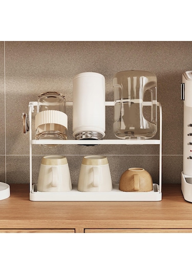 Dolıty Bardak Kurutma Rafı Raf Standı Içecek Bardağı Şişe Beyaz