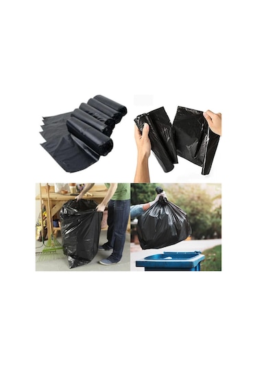 Endüstriyel Jumbo Çöp Torbası 400 Gr. Siyah 80x110 Extra Kalın 10' Lu 4 Rulo Çöp Poşeti