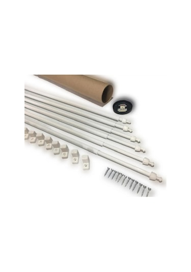 Aboowe Briz Çubuğu 40 - 60 CM 6'lı Paket Alüminyum Kapı Pencere Perde
