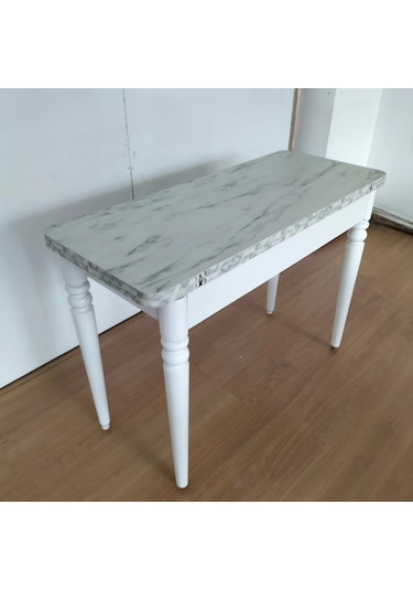 110 X 45 Katlanır Masa Mermer Desen