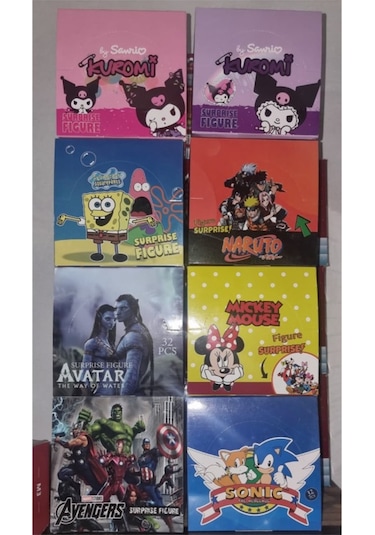 Çoklu Süpriz Karakter Hediyelik Fiğür Paket 15 Adet