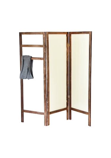 Askılık Paravan Ahşap   Elbise Askısı Kumaş Seperatör 5215