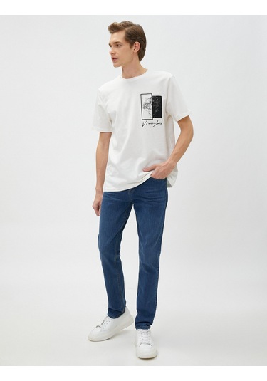 Koton Slim Fit Kot Pantolon - Brad Jean Açık İndigo 3sam40233nd Açık İndigo