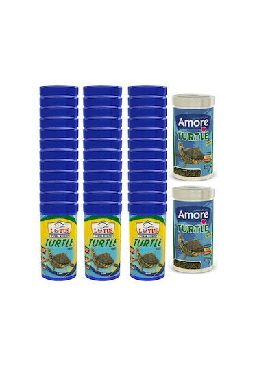 Turtle Sticks 36x100ml Kutu Kaplumbağa Yemi ve 2x250ml Kutu