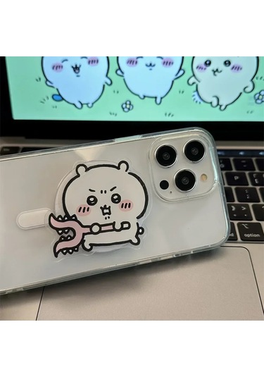 Goldenqian Ins Kore Sevimli Komik Karikatür Magsafe Manyetik Telefon Tutma Tok Standı Iphone 16 S25 Kablosuz Şarj Kutusu Katlanabilir Tutucu W W