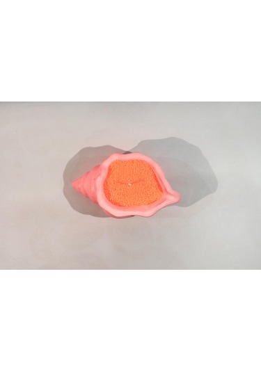 Oyster Candle- El Yapımı Mum Pembe-turuncu
