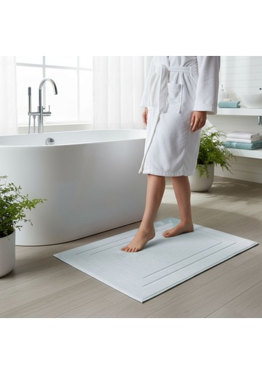 Vionte Banyo Ayak Havlusu Beyaz Otel Serisi 320gr 50x70 Beyaz