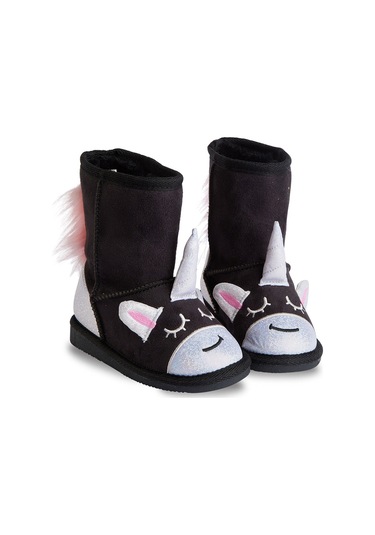 Denokids Siyah Unicorn Kız Çocuk Bot Siyah