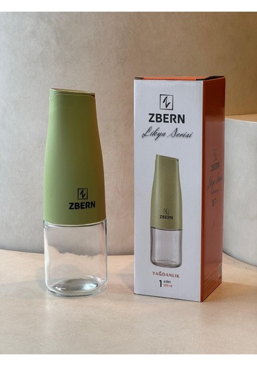Royal Gross 500 Ml Yeşil Cam Yağdanlık Sızdırmaz Kapaklı Şık Yağ Ve Sirke Şişesi yeşil