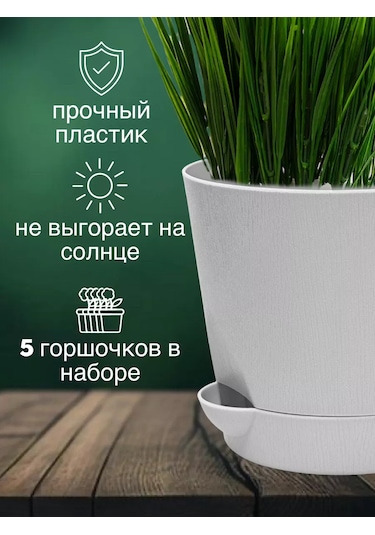 Interm Menekşeler, Sukulentler Ve Kaktüsler İçin Küçük Çiçek Saksısı 211028815