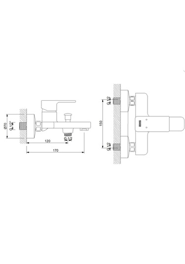 Newarc 241511B Drop Banyo Bataryası Mat Siyah