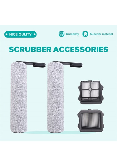 Leasetake Tineco Floor One S5 Kablosuz Islak Ve Kuru Elektrikli Süpürge İçin Silindir Fırça Ve Elektrikli Süpürge Filtresi