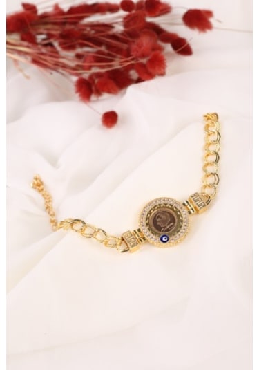 Enderun Kuyumculuk 0.25 Gram Atatürk Görselli Altınlı Bileklik