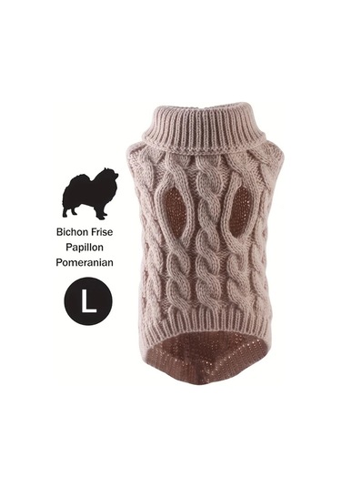 Elmpaly Beige L Küçük Orta Boy Kedi Köpek Kazak Yumuşak Akrilik Kış Sonbahar 7 Renk