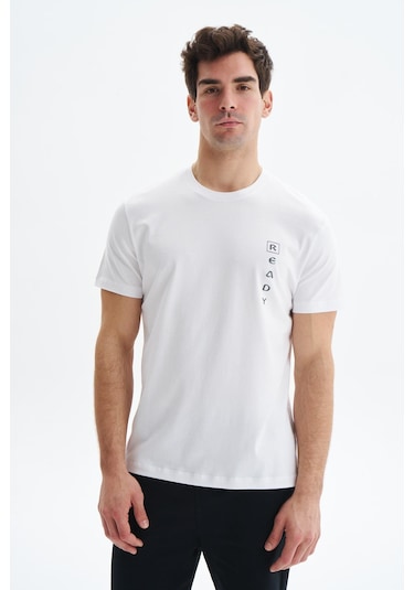 Arma Erkek Regular Fit Yazı Baskılı Süprem Bisiklet Yaka Tişört Y29344472402 Beyaz