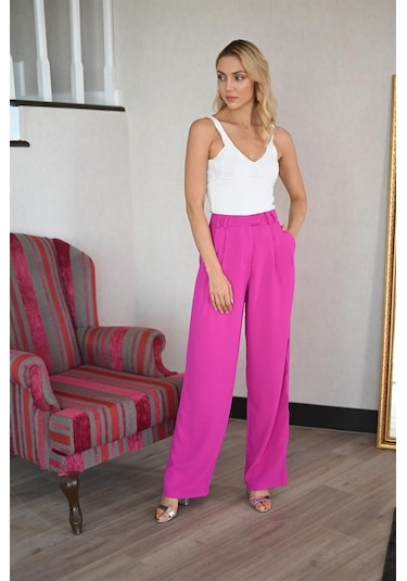 Lemajh Pembe Palazzo Pantalon-pembe Pembe