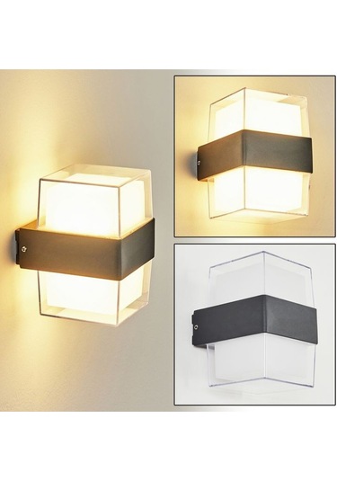 Waembro 10 Watt Gün Işığı Led Armatür, Bahçe, Balkon, Banyo, Villa Dış Cephe, Kapı Giriş Armatürü Siyah