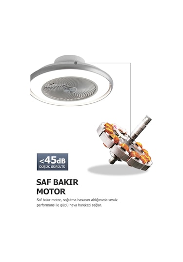 Dlc Araceli 56 Cm Gümüş Renk Tavan Vantilatörü