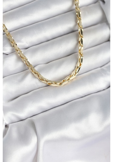 Pirinç Gold Renk 60 Cm Zincir Kadın Kolye Çok Renkli