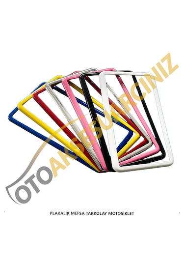 Plakalık Plastik Tak Kolay Motor Motosiklet Krom Çerçeveli 1 Adet