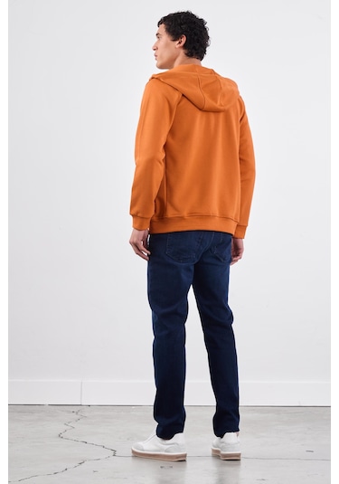 Dufy Kiremit Erkek Sweatshırt - Regular Fit Kiremit