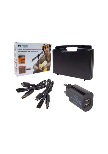 Ayt Magicvoice Mv-19585 Uhf Gitar Tip Kablosuz Mikrofon 6.3mm Kablosuz Gitar Müzik Aleti Cihazı 40 Metre Çekim