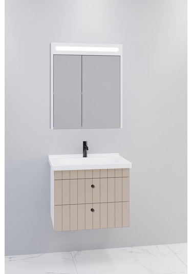 Petit 65 Cm Banyo Dolabı Npl Aynalı Krem - Boy Dolap Hariç Krem