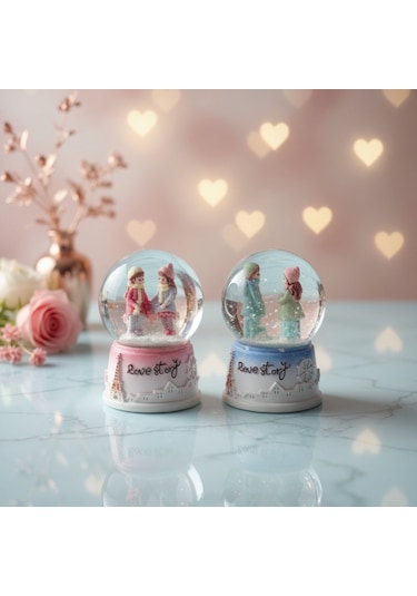 Love Story Işıklı Mini Kar Küresi