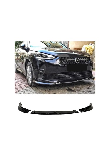 HasAkman Opel Corsa F Race Ön Lip Piano Black 3 Parça 2019 2020 2021