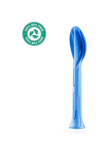 Evolite Combo 3 İn 1 Çatal Kaşık Set Mavi Çok Renkli