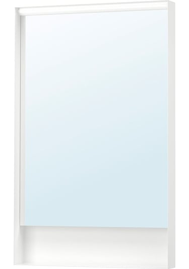 Aydınlatmalı Ayna, 60x95 Cm Açık Ceviz