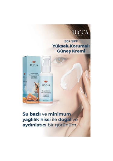 Lucca Beauty Solarshield Güneş Kremi SPF50+ 100 ML